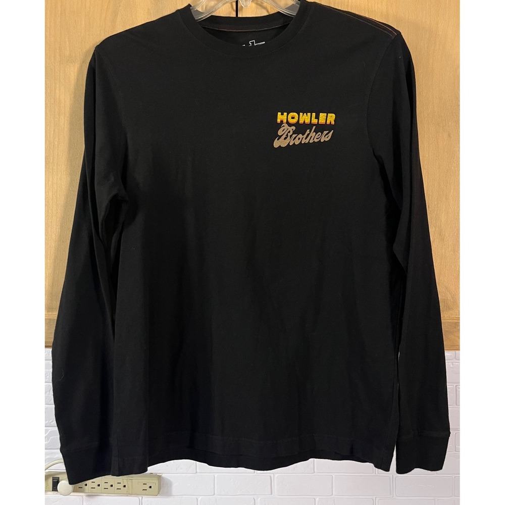Howler Brothers Graphic Tee Mens Small Black Long Sleeve Heed The Call Eagle
